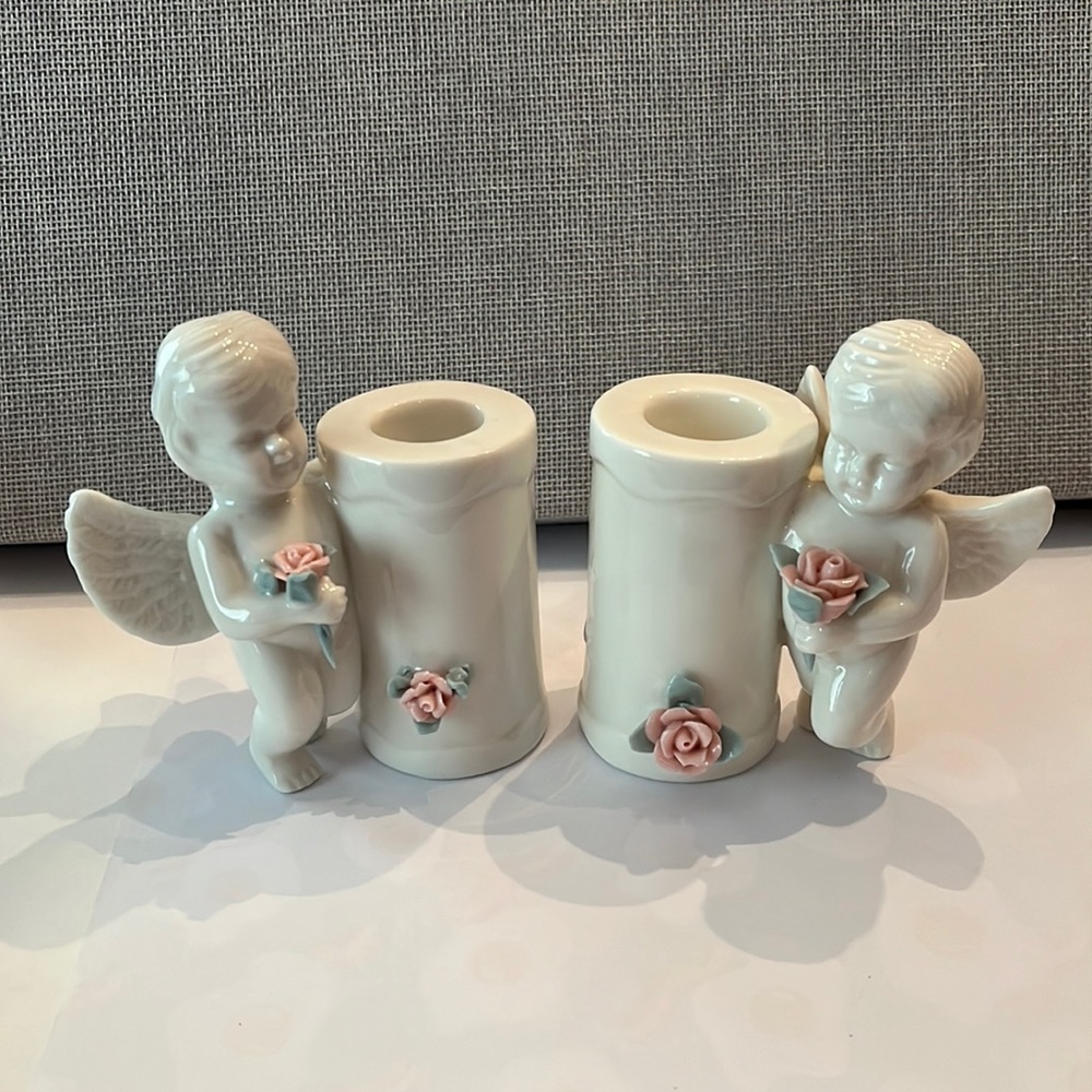 Ganz cherub candle holders